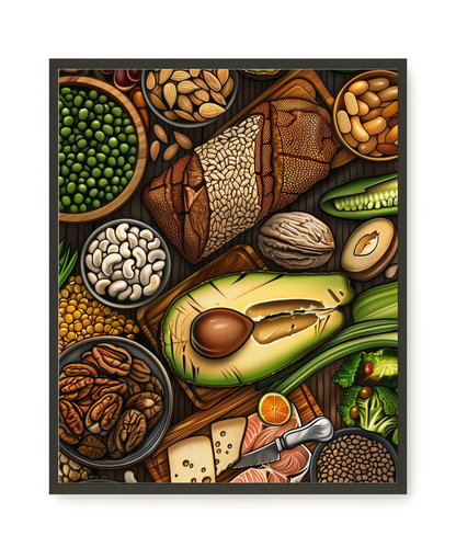 Whole Food Ingredients Canvas Wall Art