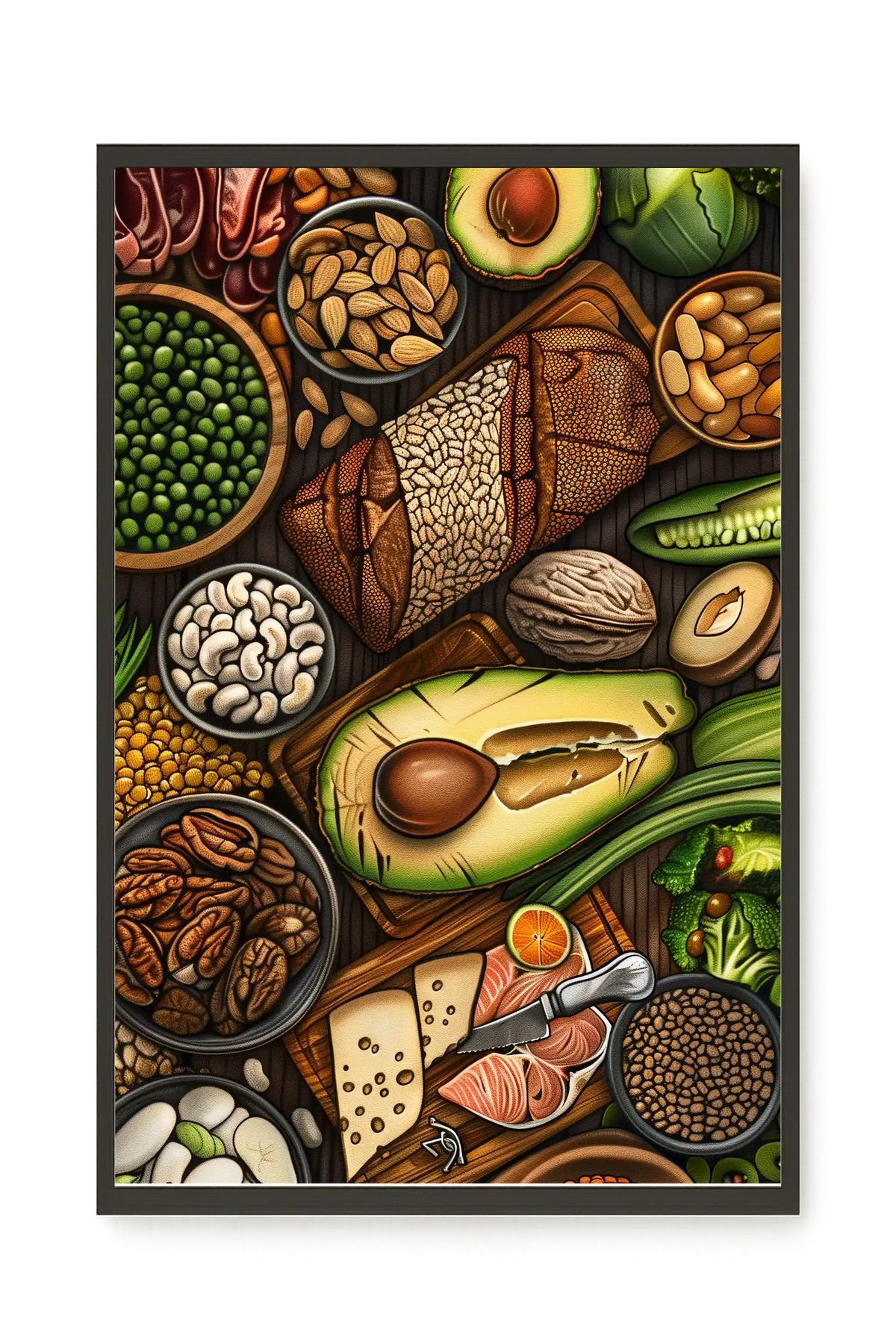 Whole Food Ingredients Canvas Wall Art