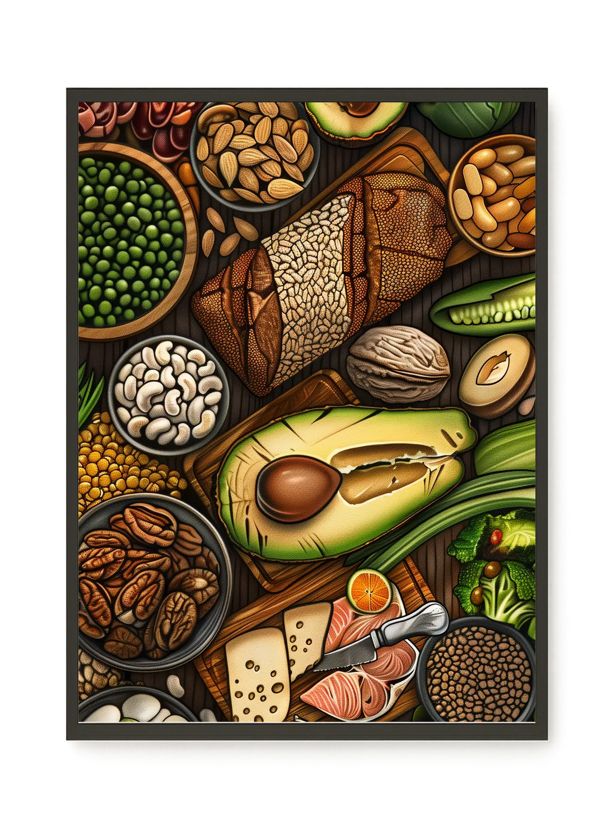 Whole Food Ingredients Canvas Wall Art