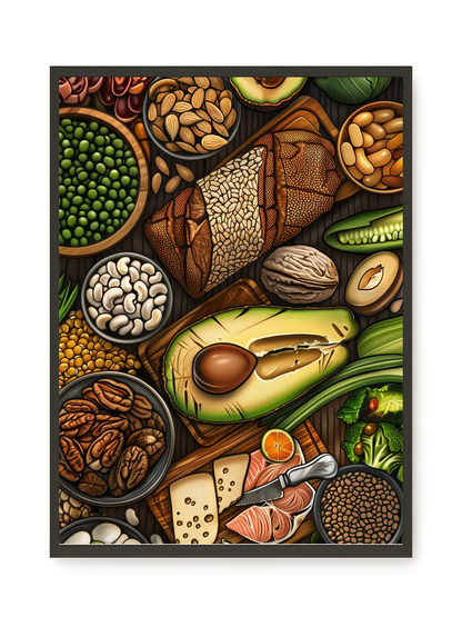 Whole Food Ingredients Canvas Wall Art