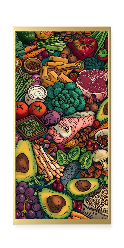 Balanced Healthy Food Canvas Wall Art