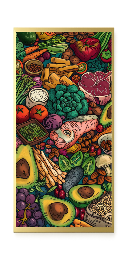 Balanced Healthy Food Canvas Wall Art