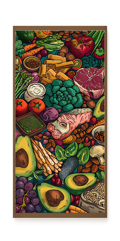 Balanced Healthy Food Canvas Wall Art