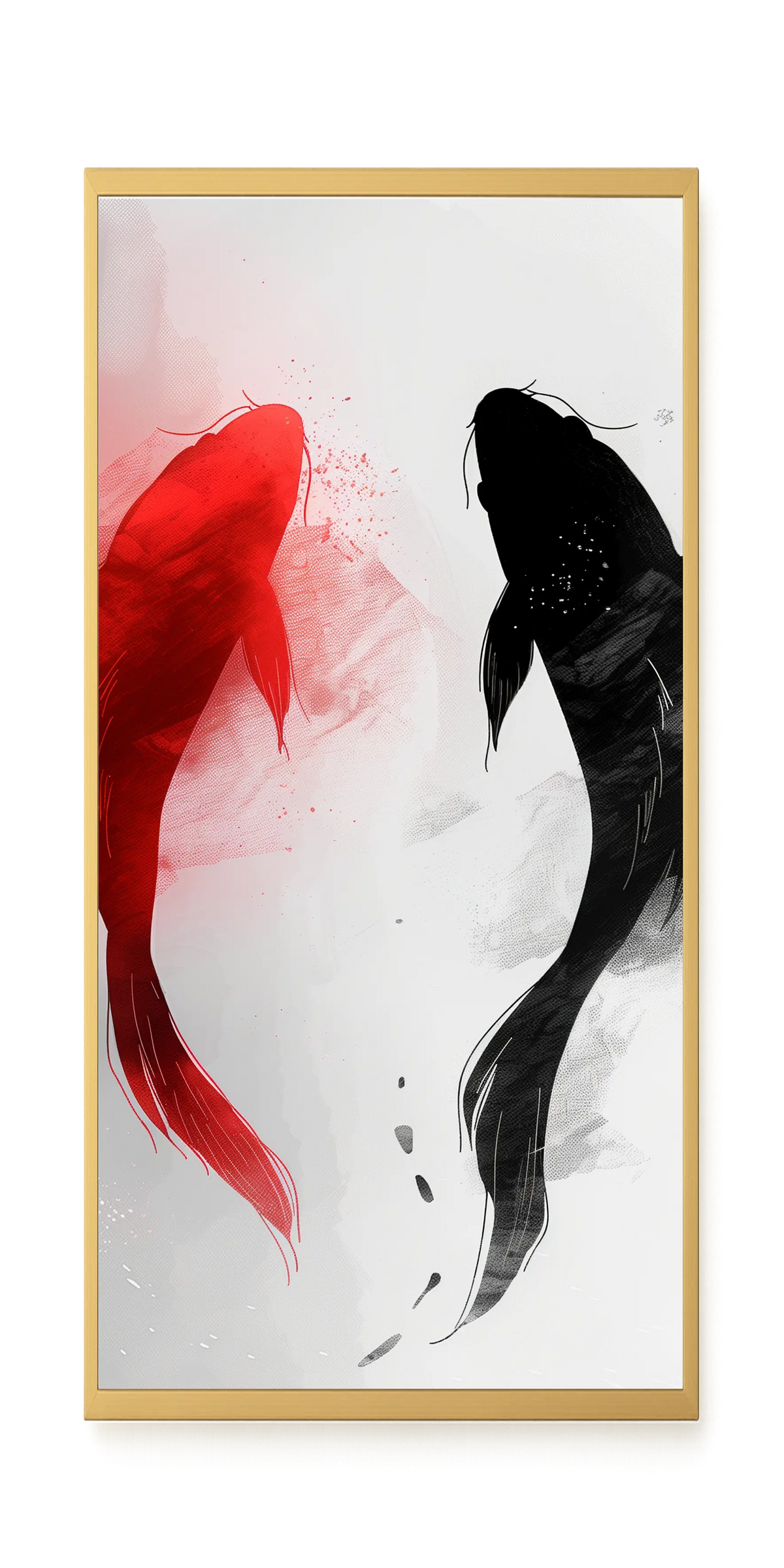 Black & Red Harmony Canvas Print