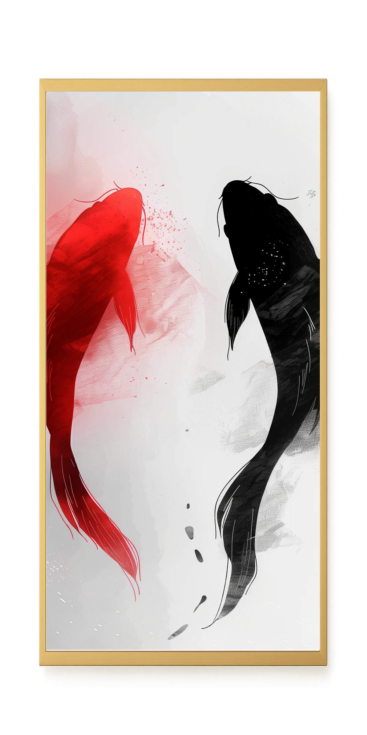 Black & Red Harmony Canvas Print