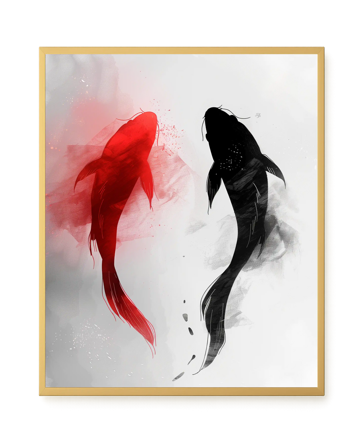 Black & Red Harmony Canvas Print