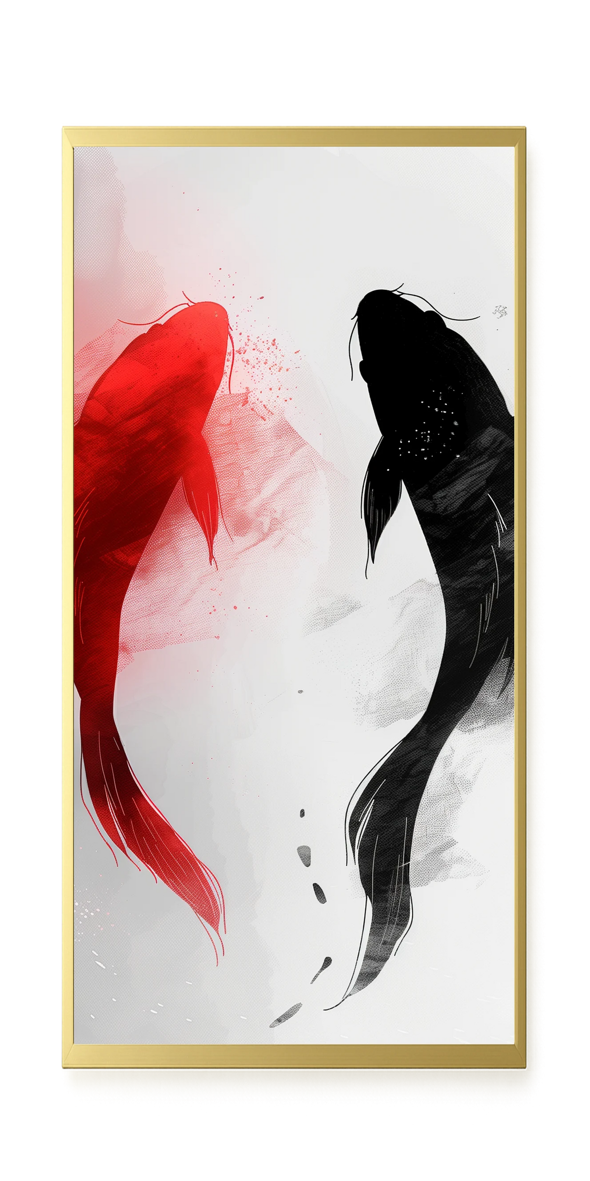 Black & Red Harmony Canvas Print