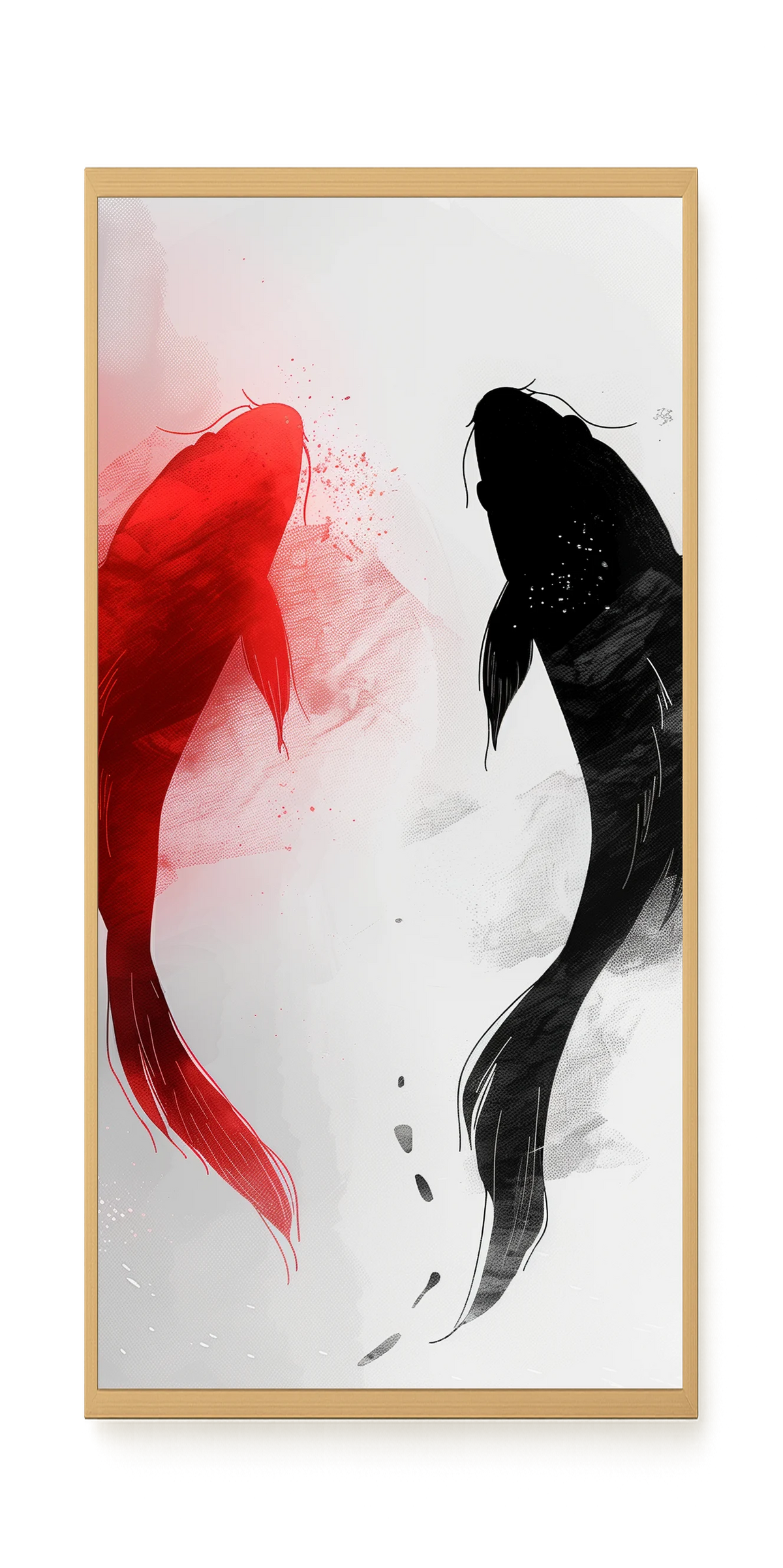 Black & Red Harmony Canvas Print