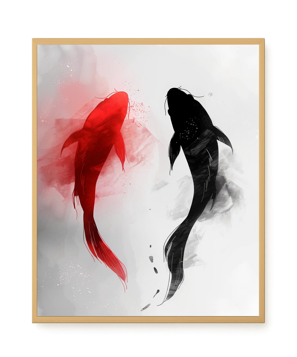 Black & Red Harmony Canvas Print
