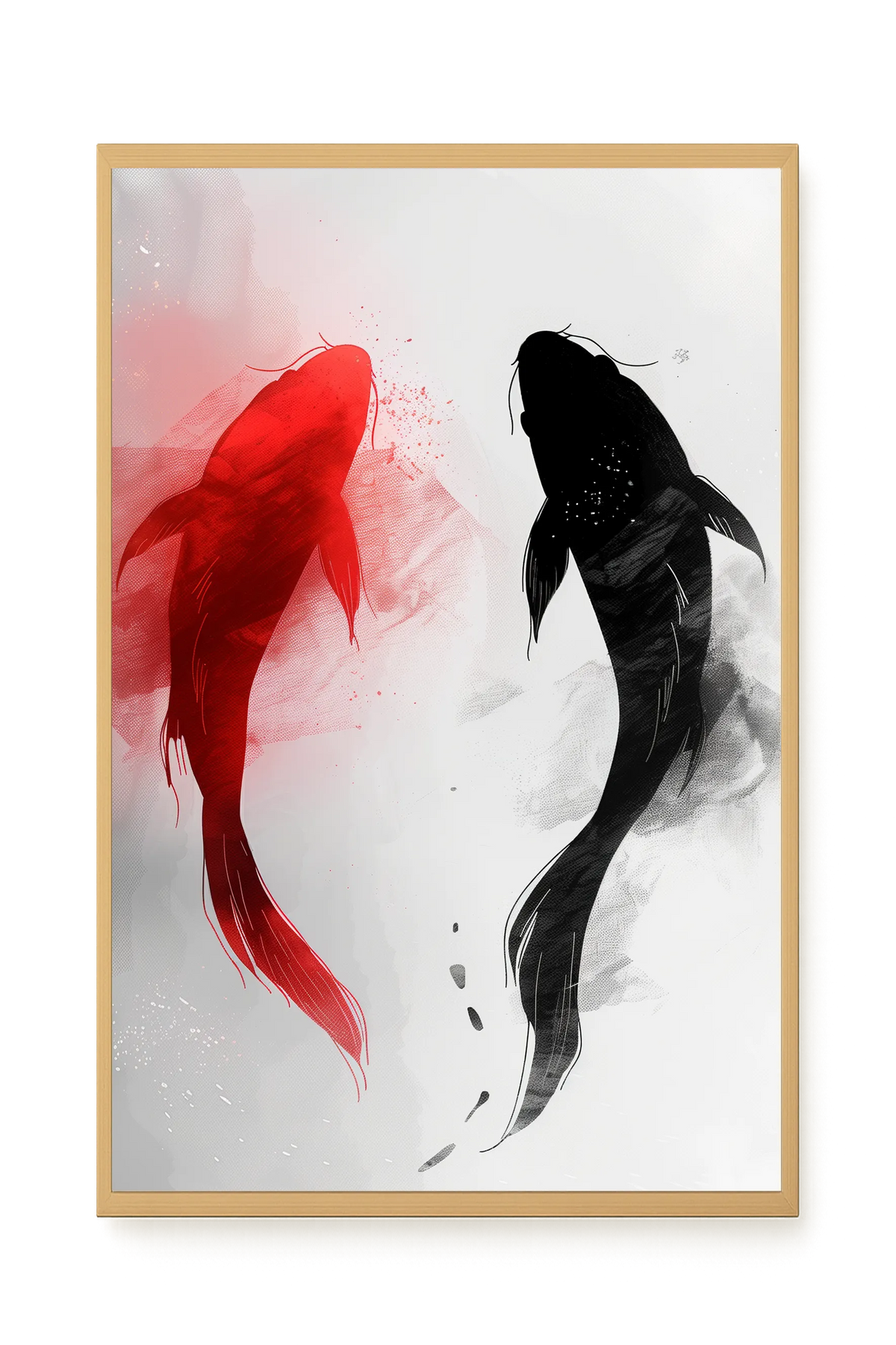 Black & Red Harmony Canvas Print