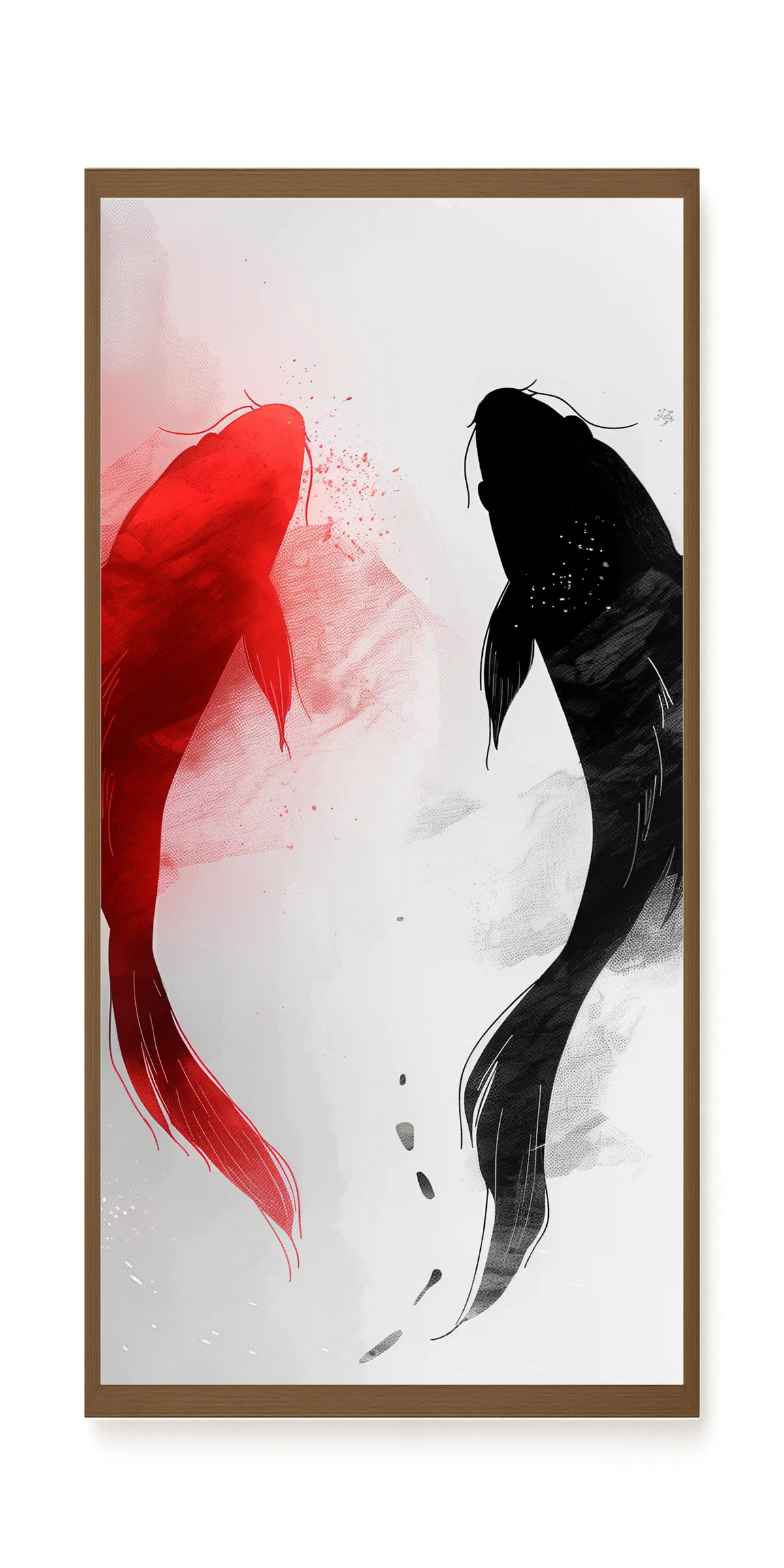 Black & Red Harmony Canvas Print