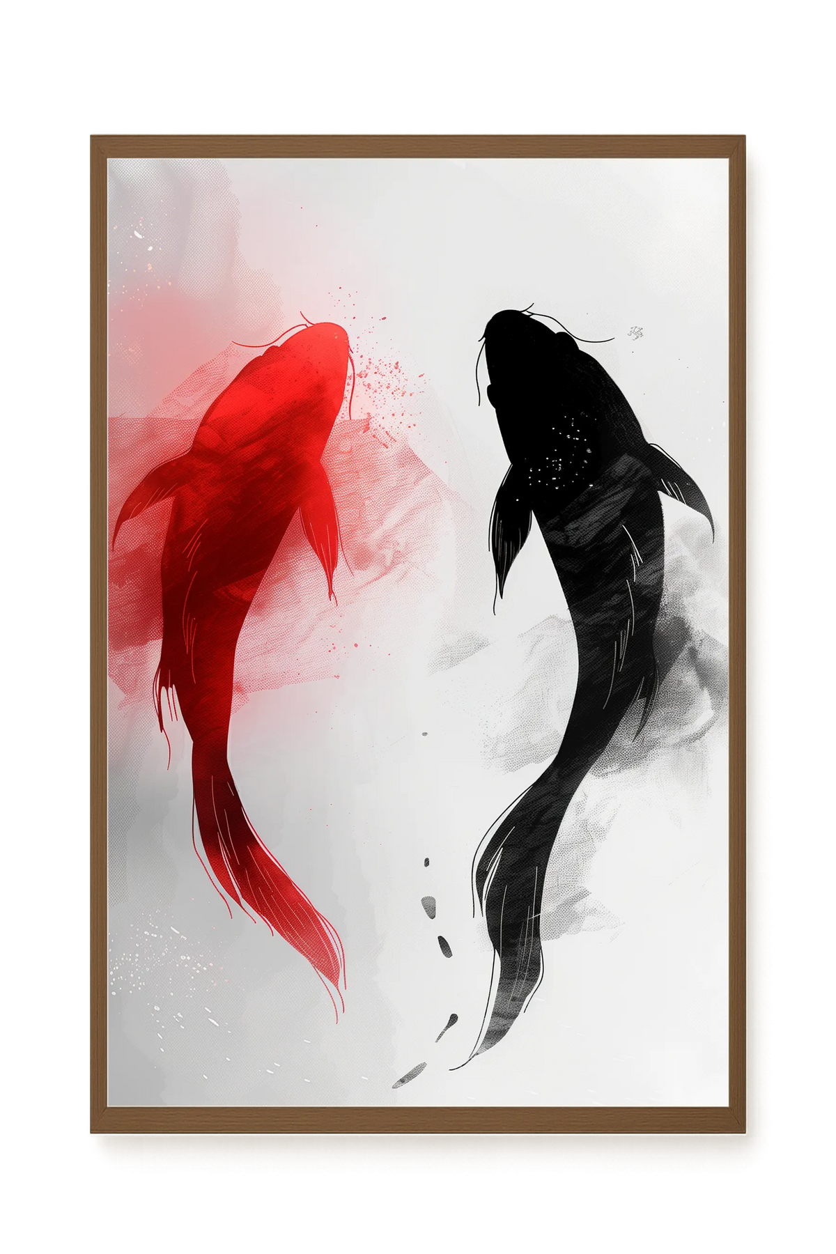 Black & Red Harmony Canvas Print