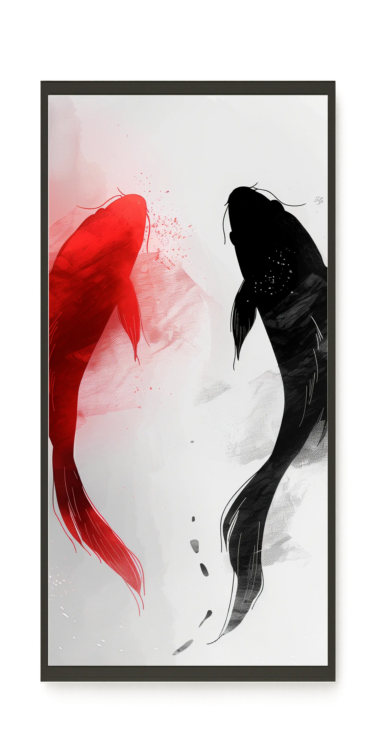 Black & Red Harmony Canvas Print