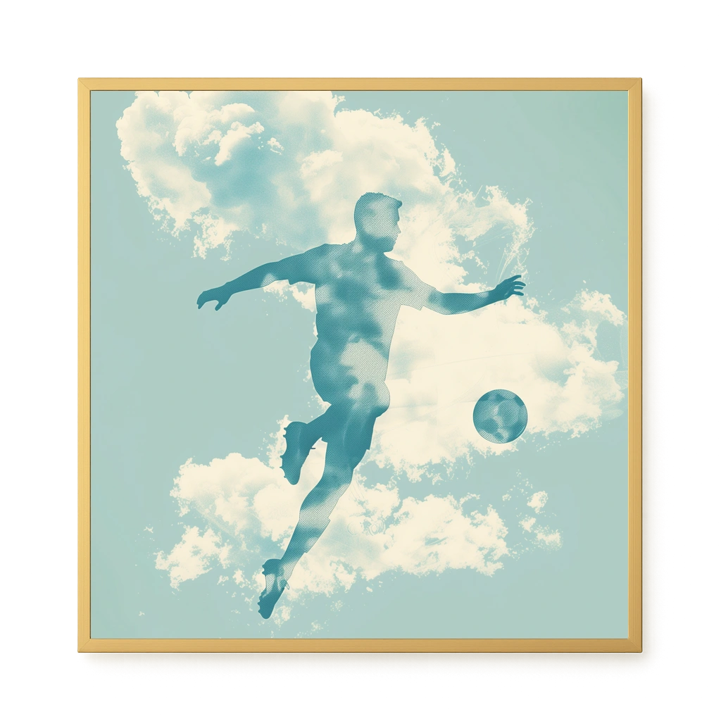 Football in the Sky Canvas Wall Art