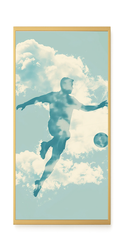 Football in the Sky Canvas Wall Art