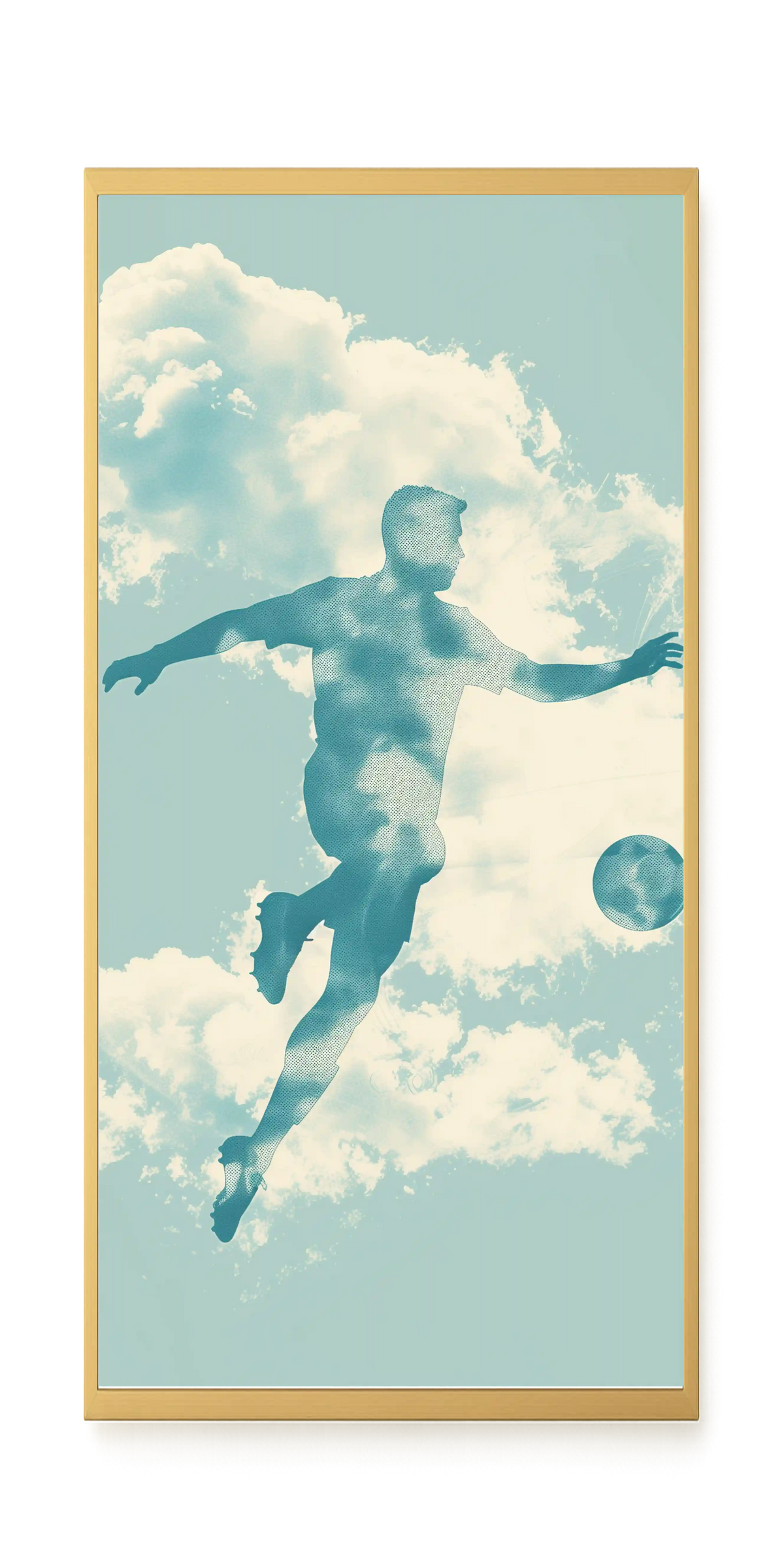 Football in the Sky Canvas Wall Art