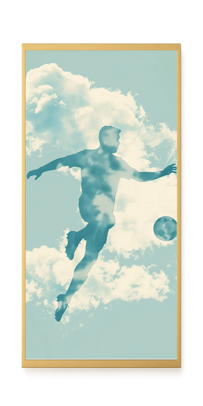 Football in the Sky Canvas Wall Art