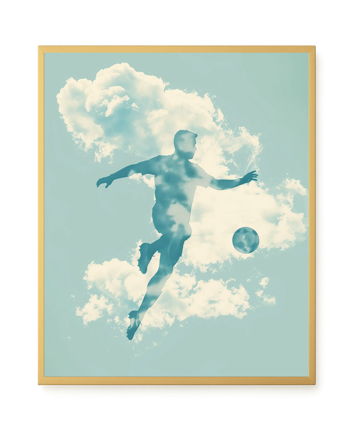 Football in the Sky Canvas Wall Art