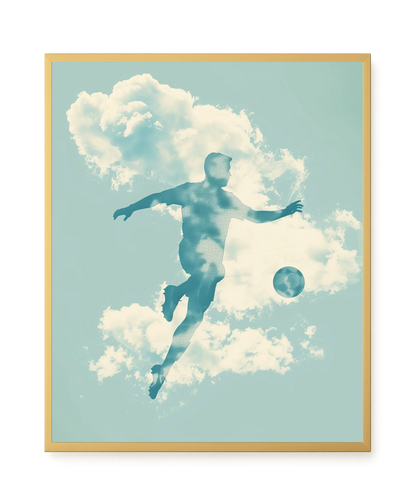 Football in the Sky Canvas Wall Art