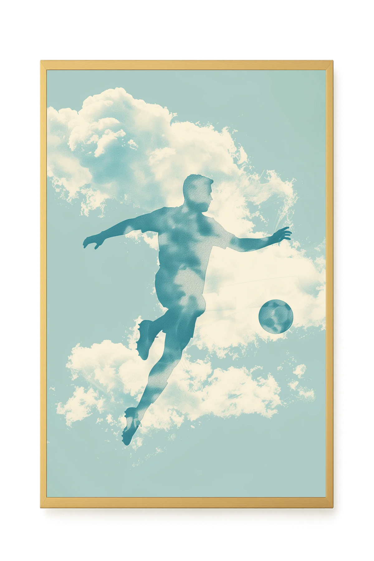 Football in the Sky Canvas Wall Art