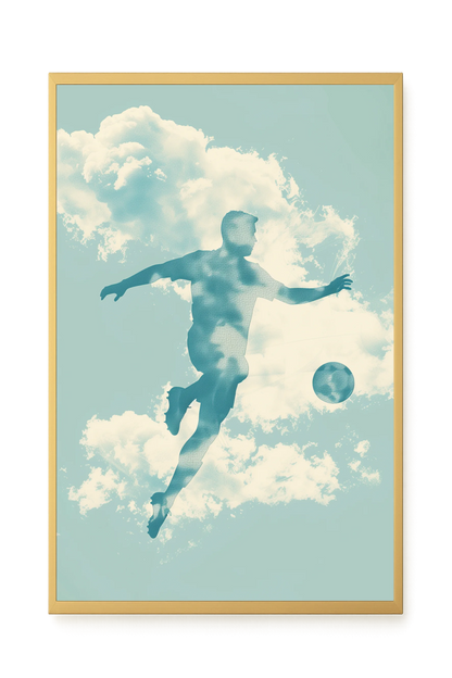 Football in the Sky Canvas Wall Art