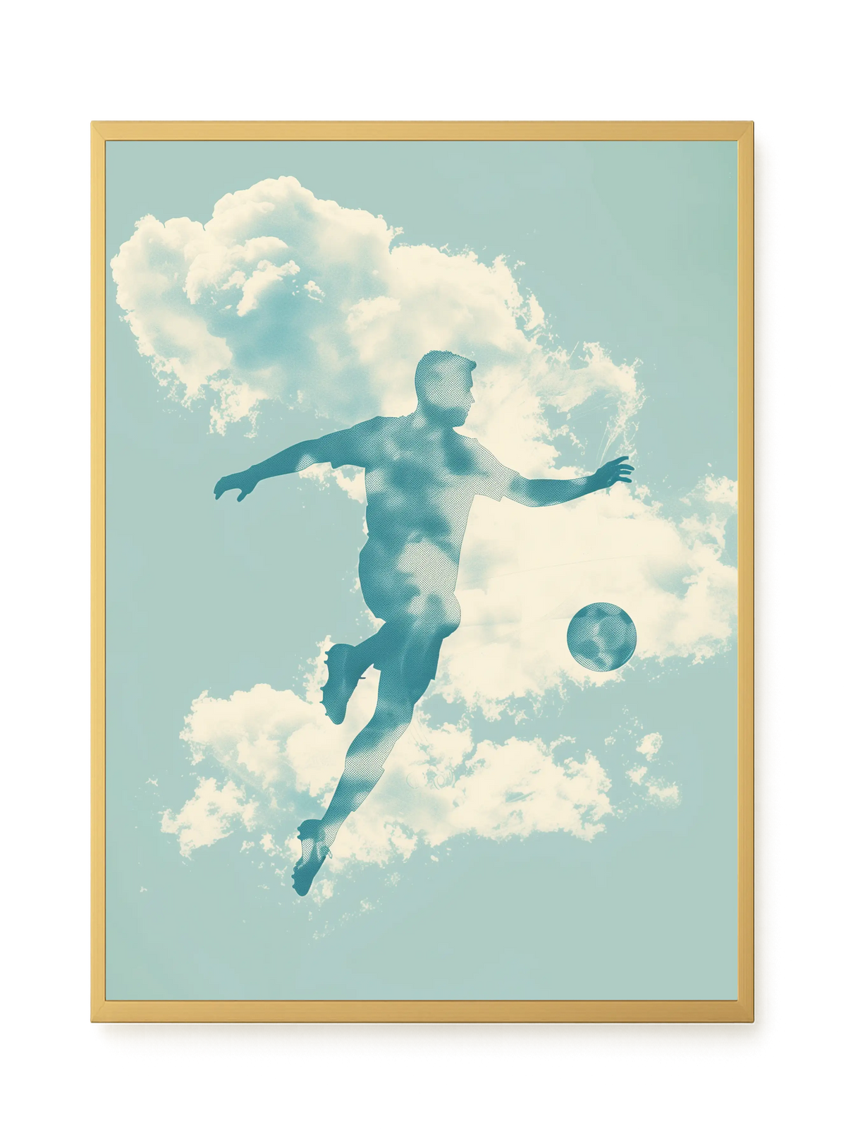 Football in the Sky Canvas Wall Art