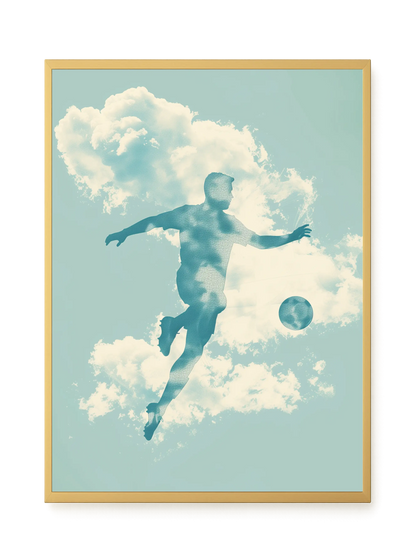 Football in the Sky Canvas Wall Art