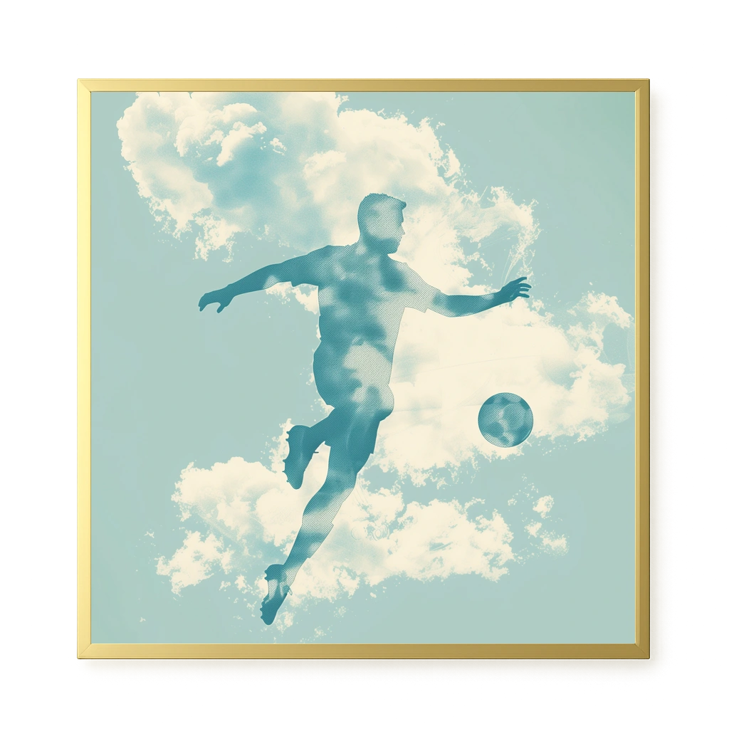 Football in the Sky Canvas Wall Art