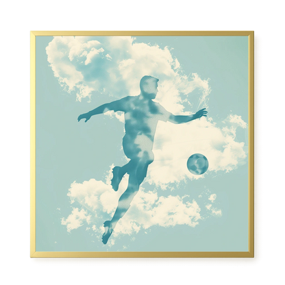 Football in the Sky Canvas Wall Art