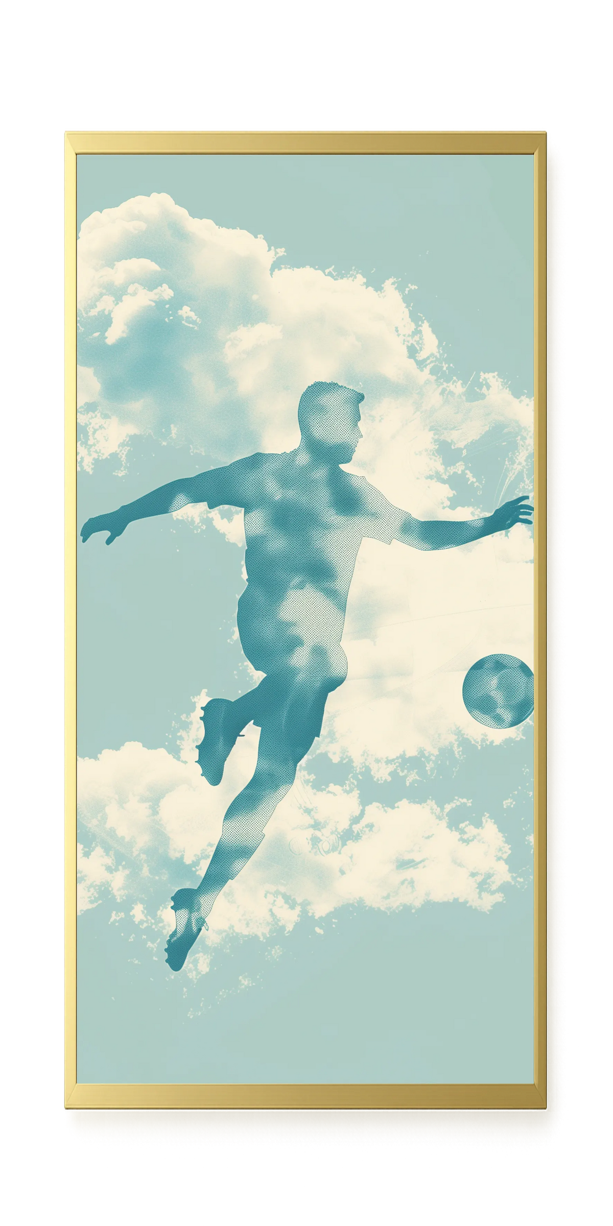 Football in the Sky Canvas Wall Art