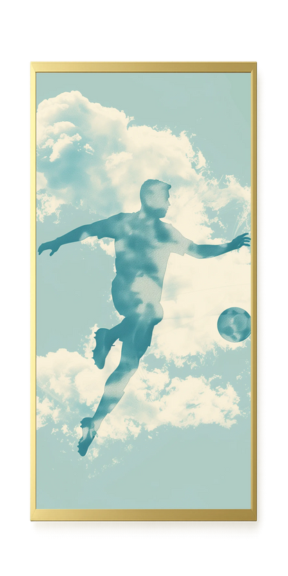 Football in the Sky Canvas Wall Art