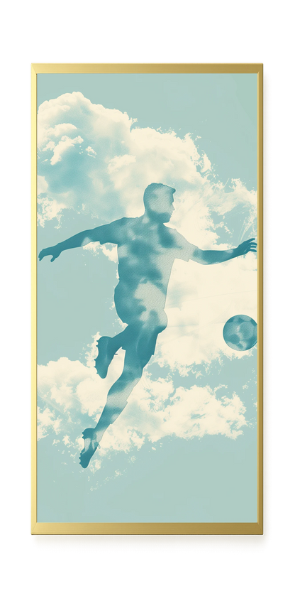 Football in the Sky Canvas Wall Art