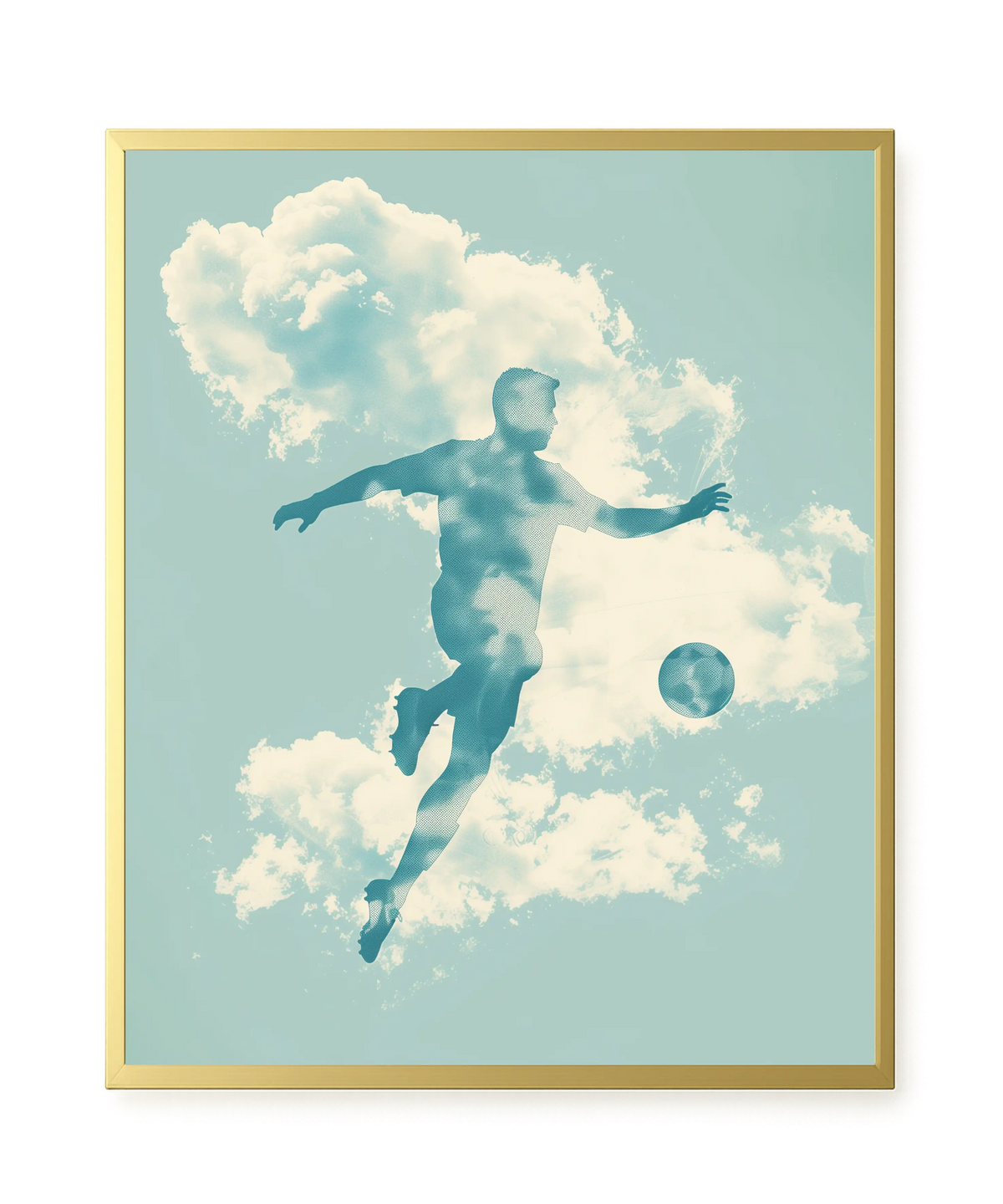 Football in the Sky Canvas Wall Art