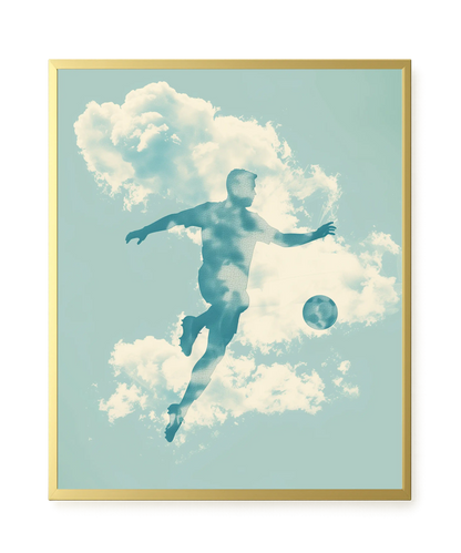 Football in the Sky Canvas Wall Art