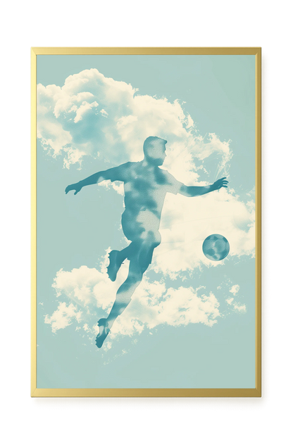 Football in the Sky Canvas Wall Art