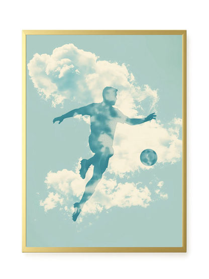 Football in the Sky Canvas Wall Art