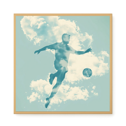 Football in the Sky Canvas Wall Art