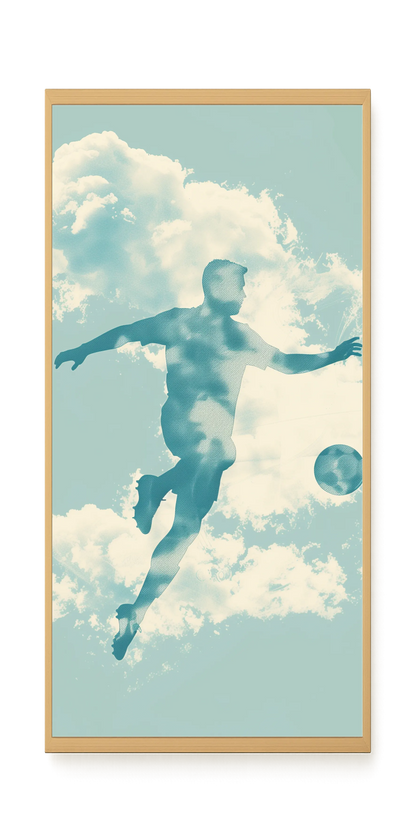 Football in the Sky Canvas Wall Art