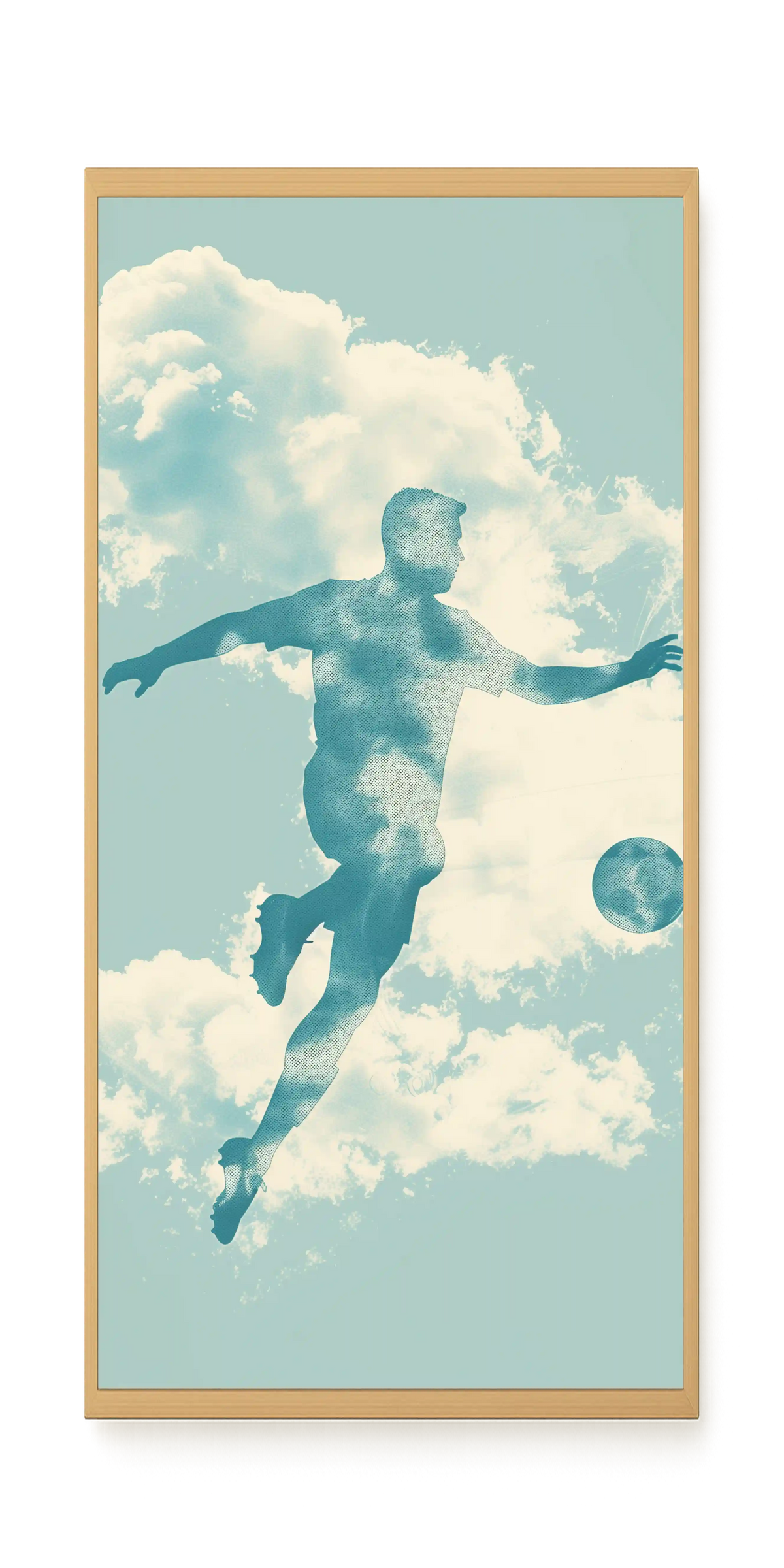 Football in the Sky Canvas Wall Art