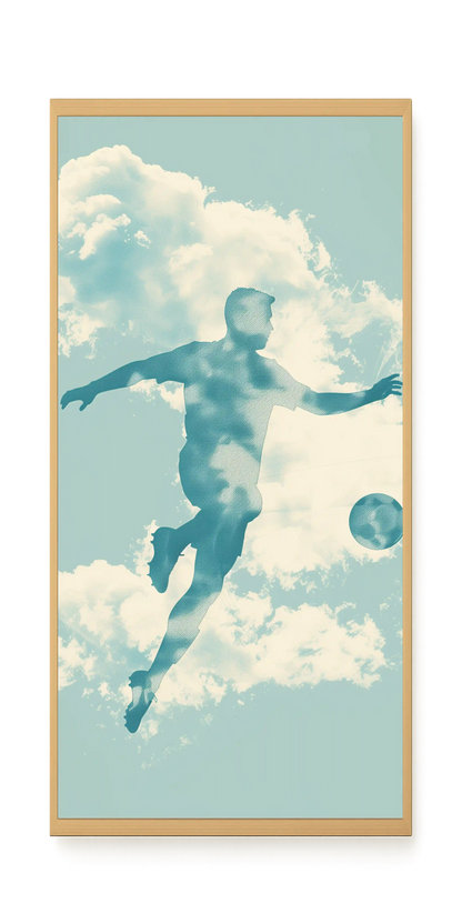Football in the Sky Canvas Wall Art