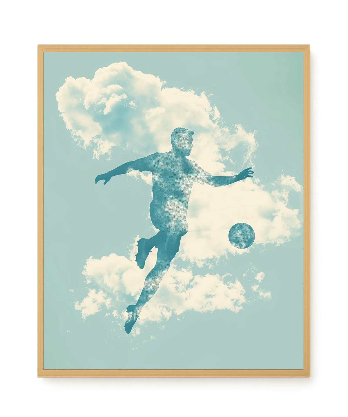 Football in the Sky Canvas Wall Art