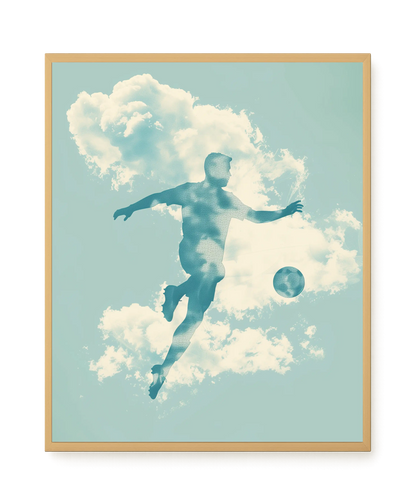 Football in the Sky Canvas Wall Art