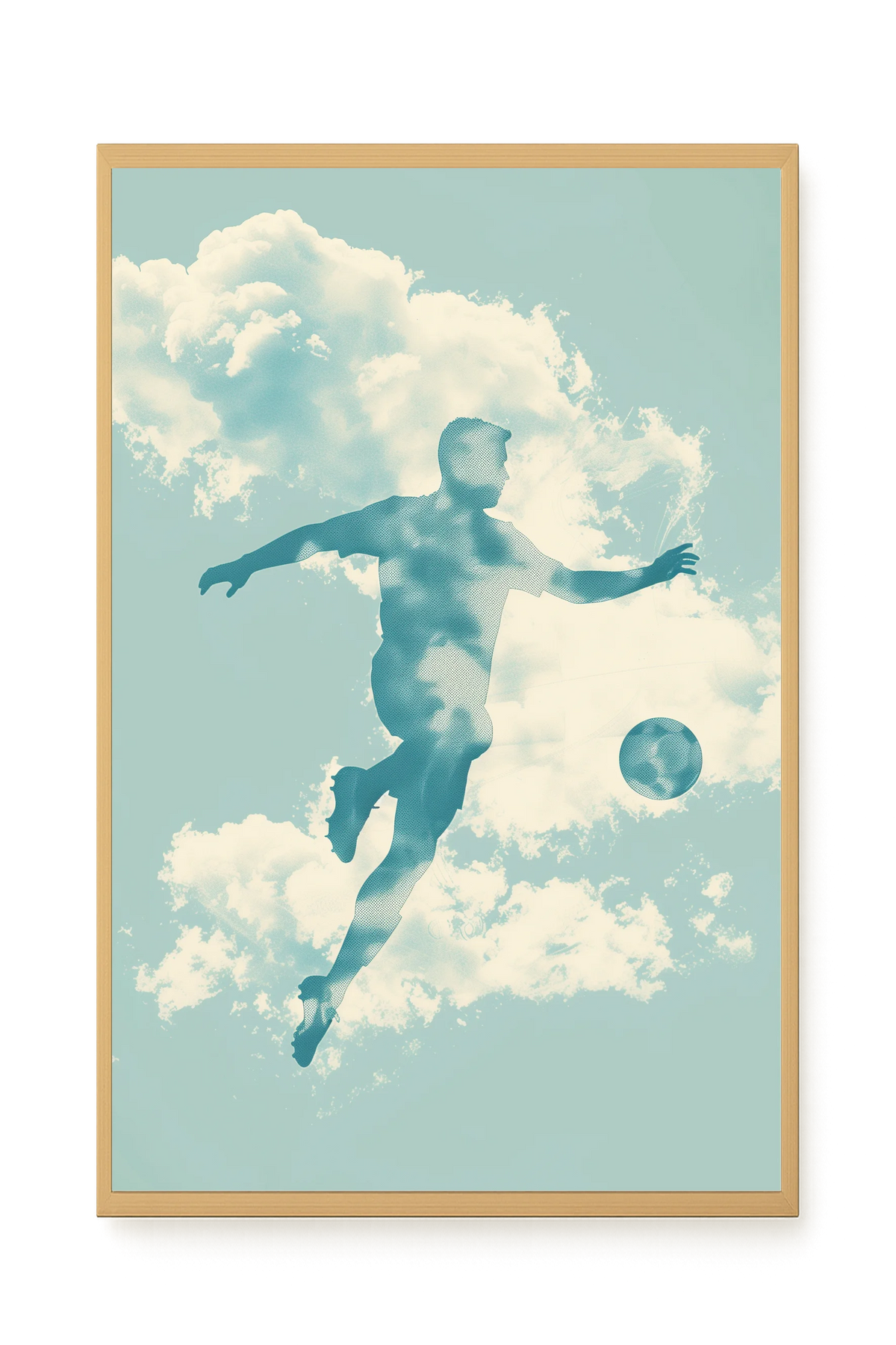 Football in the Sky Canvas Wall Art