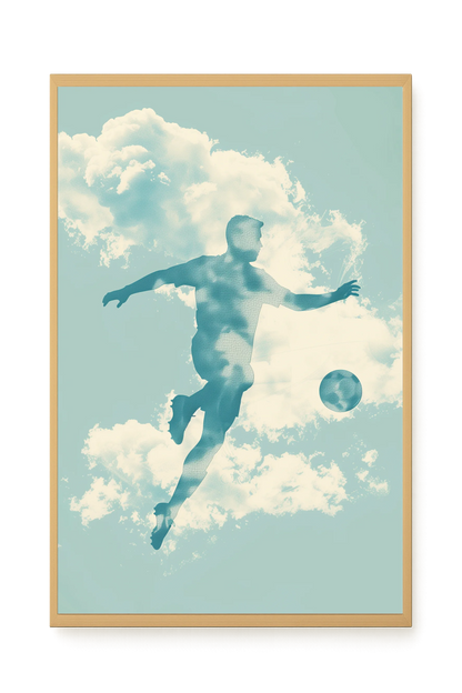 Football in the Sky Canvas Wall Art