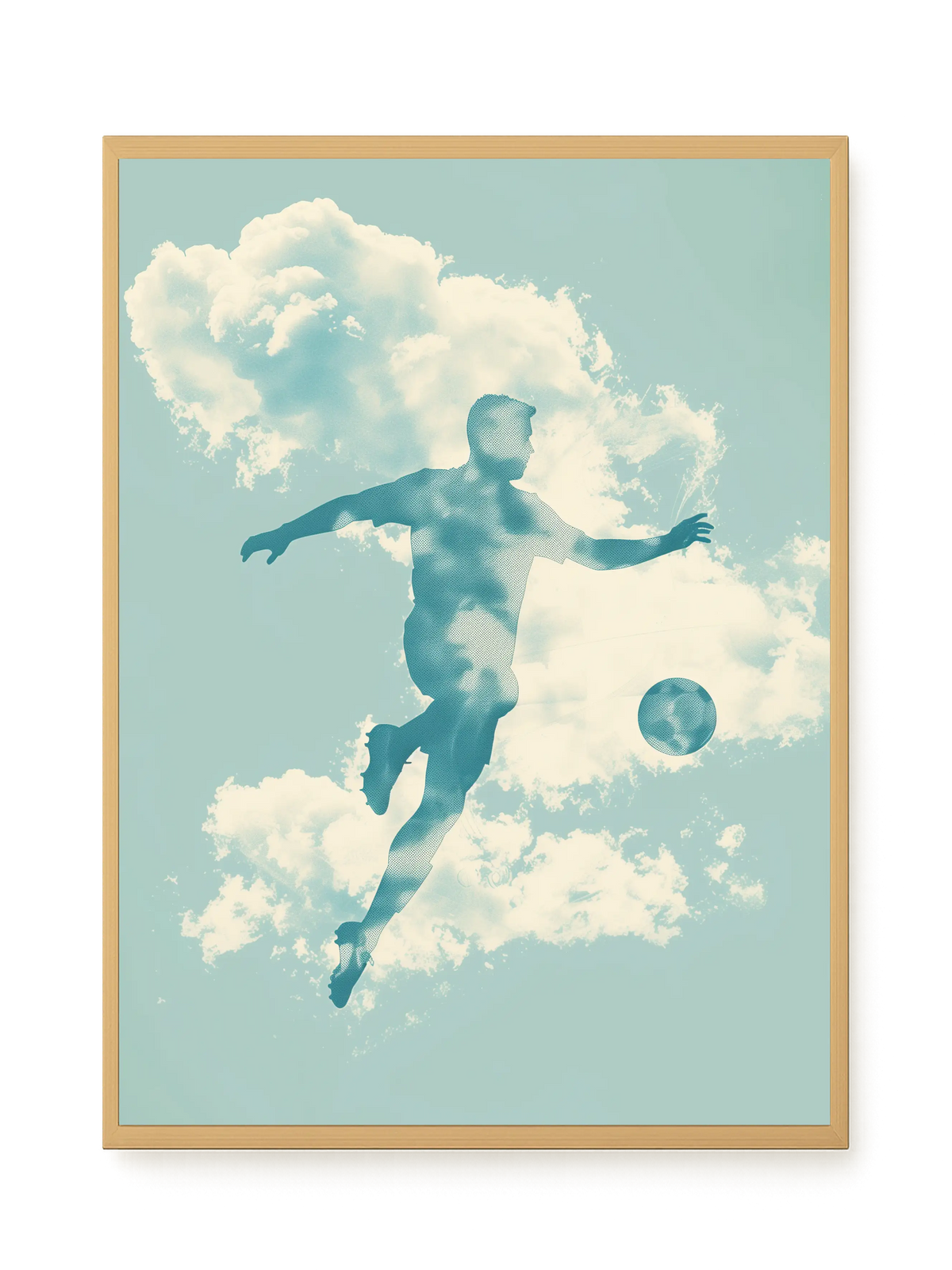 Football in the Sky Canvas Wall Art