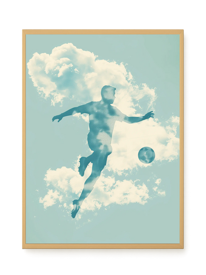 Football in the Sky Canvas Wall Art