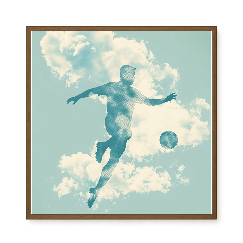 Football in the Sky Canvas Wall Art