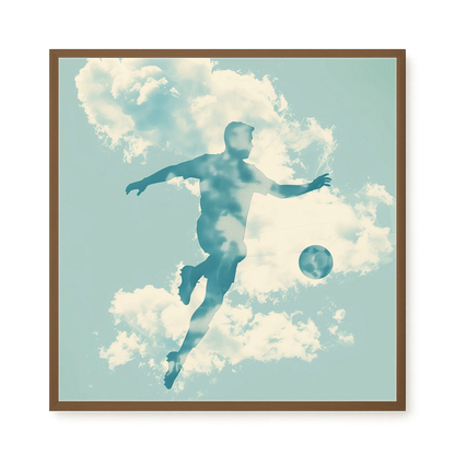 Football in the Sky Canvas Wall Art