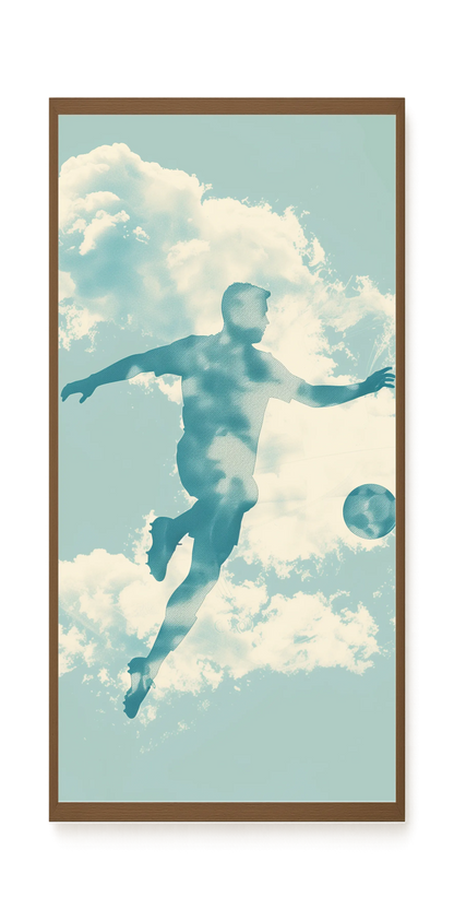 Football in the Sky Canvas Wall Art