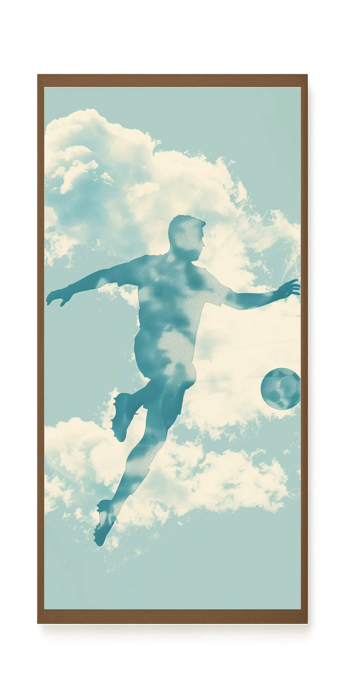 Football in the Sky Canvas Wall Art